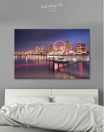 Science World Museum Vancouver Cityscape Canvas Wall Art