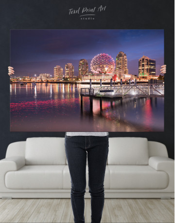 Science World Museum Vancouver Cityscape Canvas Wall Art - image 8