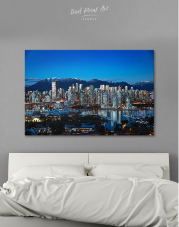 Beautiful British Columbia Vancouver Cityscape Canvas Wall Art