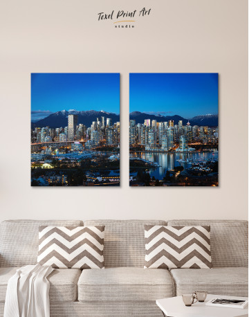 Beautiful British Columbia Vancouver Cityscape Canvas Wall Art - image 1