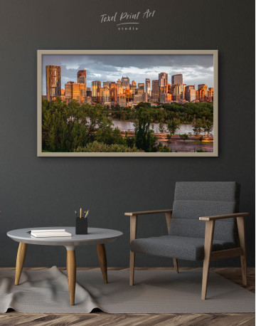 Framed The City of Calgary cityscape Canvas Wall Art - image 4