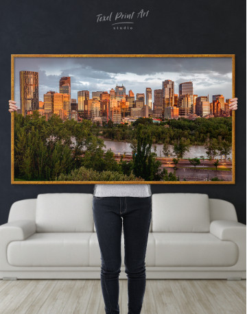 Framed The City of Calgary cityscape Canvas Wall Art - image 3