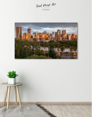 The City of Calgary cityscape Canvas Wall Art - image 1