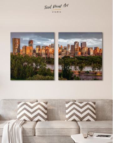 The City of Calgary cityscape Canvas Wall Art - image 8