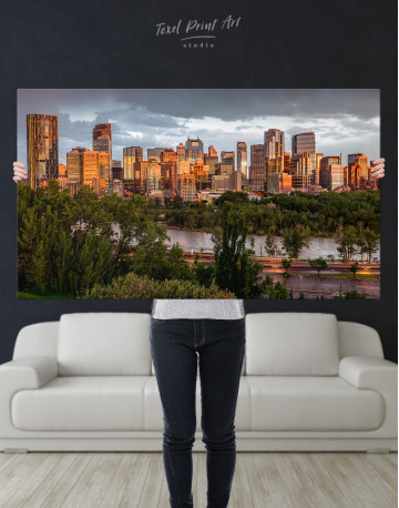 The City of Calgary cityscape Canvas Wall Art - image 7