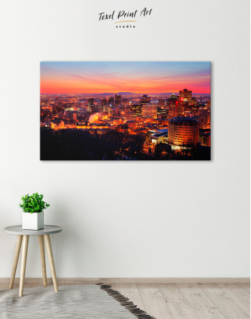 Sunset Cityscape View Canvas Wall Art - image 6