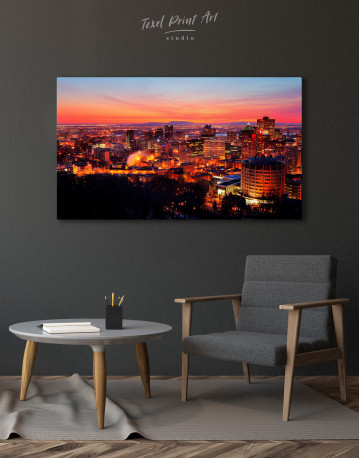 Sunset Cityscape View Canvas Wall Art - image 4