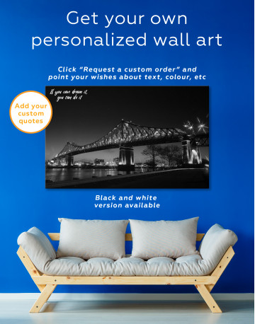 Jacques Cartier Bridge Illumination in Montreal Canvas Wall Art - image 6