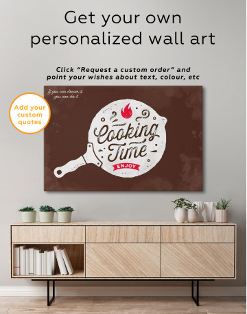 Cooking Time Enjoy Canvas Wall Art - image 1