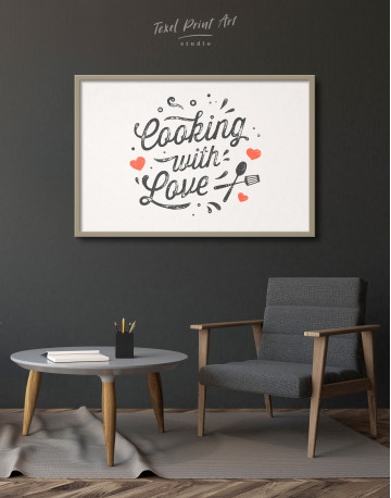 Framed Cooking With Love Canvas Wall Art