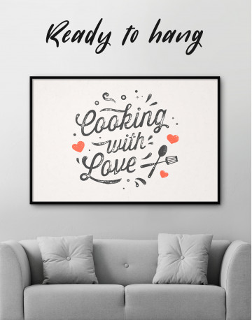 Framed Cooking With Love Canvas Wall Art - image 4