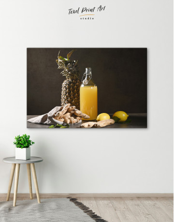 Pineapple Ginger Juice Canvas Wall Art - image 4