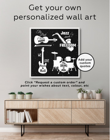 Framed Music Style Quotes Canvas Wall Art - image 4
