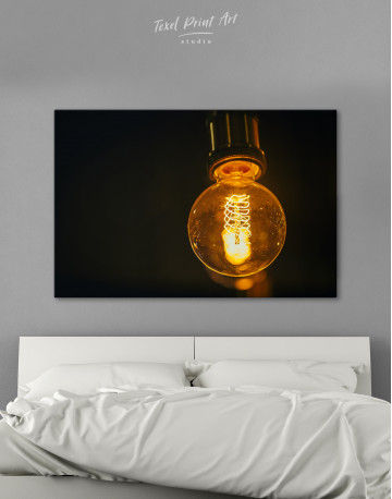Tungsten Light Bulb Lamp Canvas Wall Art