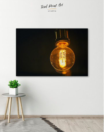 Tungsten Light Bulb Lamp Canvas Wall Art - image 2