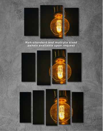 Tungsten Light Bulb Lamp Canvas Wall Art - image 3