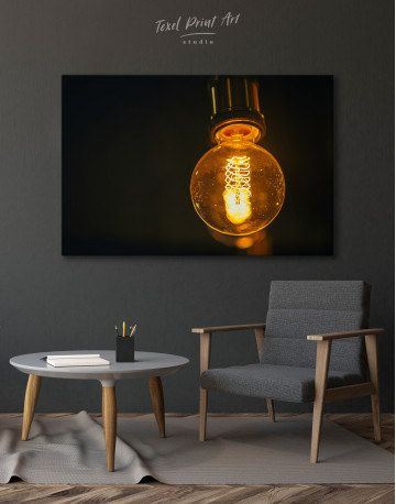 Tungsten Light Bulb Lamp Canvas Wall Art - image 4