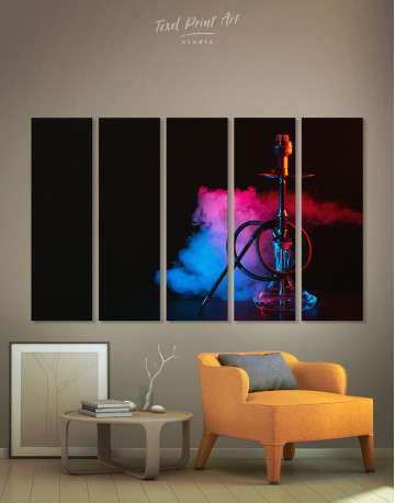 5 Panels Hookah Photo Canvas Wall Art