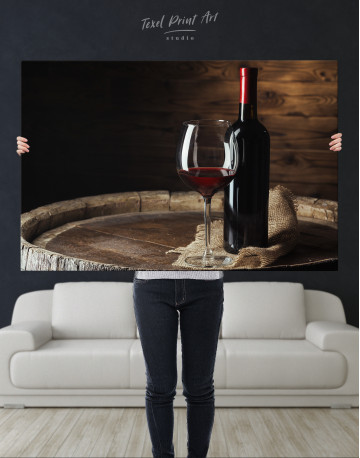 Bottle of Wine Photography Canvas Wall Art - image 2