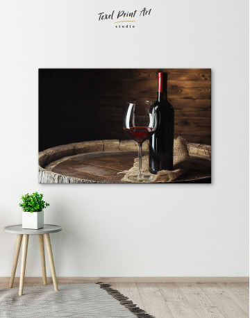 Bottle of Wine Photography Canvas Wall Art