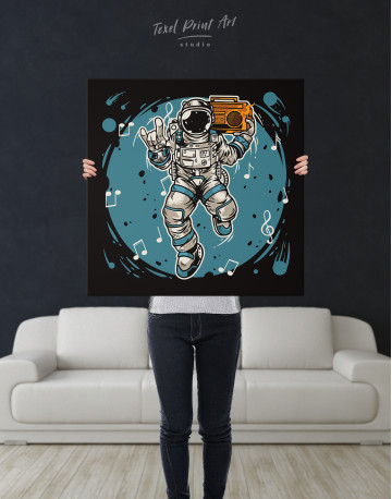 Dancing Astronaut Canvas Wall Art - image 2