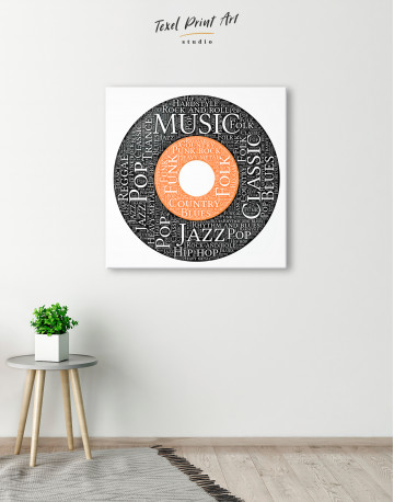 Vinyl Record With Music Styles Canvas Wall Art - image 5