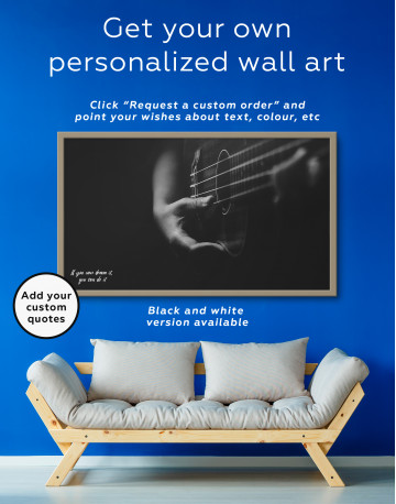 Framed Acoustic Guitar Canvas Wall Art - image 2
