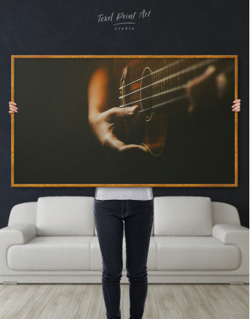 Framed Acoustic Guitar Canvas Wall Art - image 4