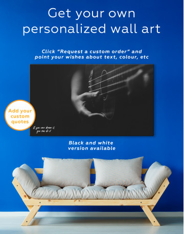 Acoustic Guitar Canvas Wall Art - image 1