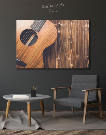 Old Wooden Guitar Canvas Wall Art - image 3