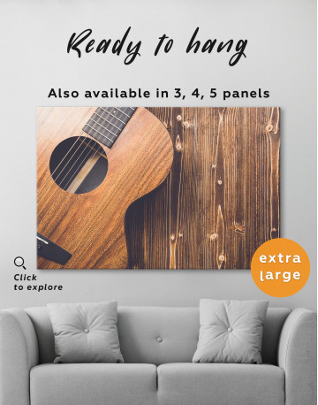 Old Wooden Guitar Canvas Wall Art - image 2