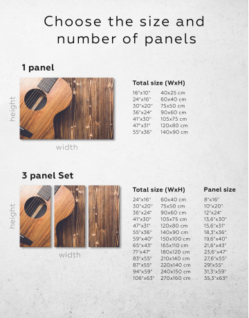 Old Wooden Guitar Canvas Wall Art - image 1