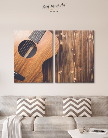 Old Wooden Guitar Canvas Wall Art - image 8