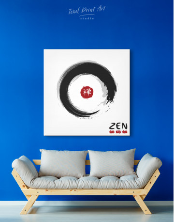 Enso Zen Circle Style Canvas Wall Art - image 3