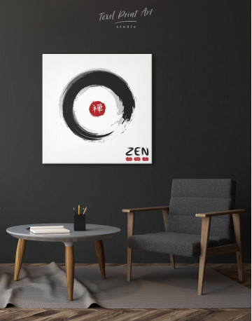 Enso Zen Circle Style Canvas Wall Art - image 5