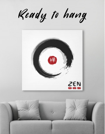Enso Zen Circle Style Canvas Wall Art