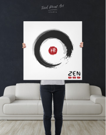 Enso Zen Circle Style Canvas Wall Art - image 6