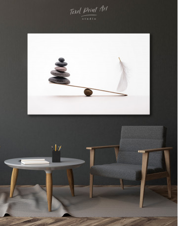 Stone And Feather Balance Canvas Wall Art - image 6