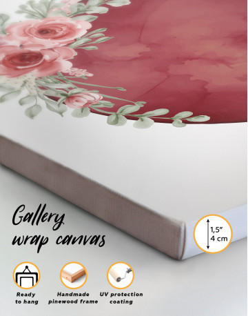 Red Moon with Flower Canvas Wall Art - image 4