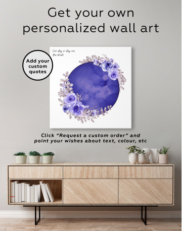 Red Moon with Flower Canvas Wall Art - image 3