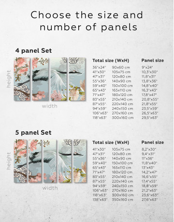 Flying Japanese Crane Canvas Wall Art - image 8