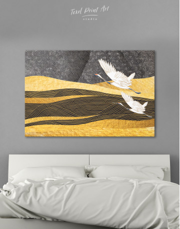Chinese Crane Painting Canvas Wall Art
