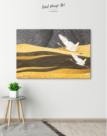 Chinese Crane Painting Canvas Wall Art - image 4