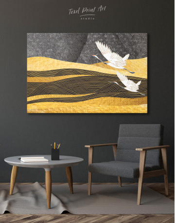 Chinese Crane Painting Canvas Wall Art - image 6