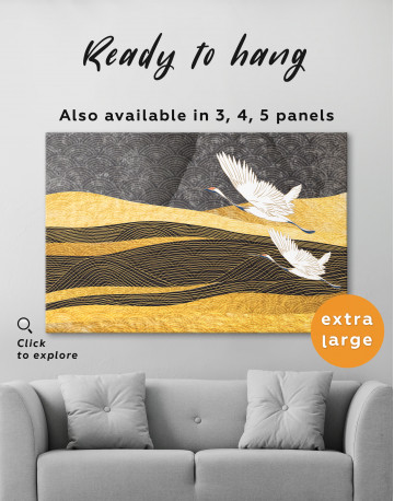 Chinese Crane Painting Canvas Wall Art - image 7