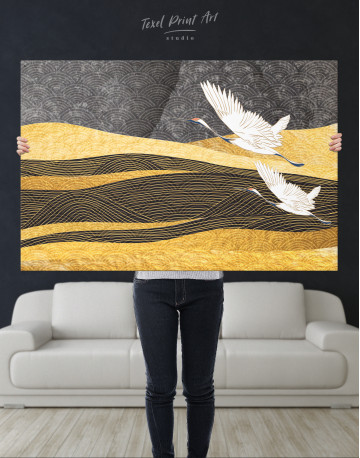 Chinese Crane Painting Canvas Wall Art - image 9
