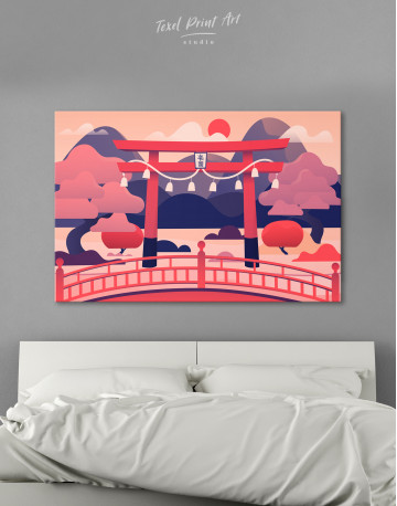 Japanese Torii Gate Canvas Wall Art