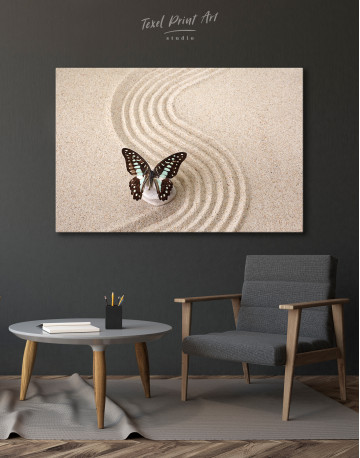 Butterfly in Zen Garden Canvas Wall Art - image 7