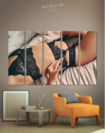 5 Panels Erotic Female Body Canvas Wall Art