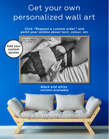 Framed Erotic Female Body Canvas Wall Art - image 2